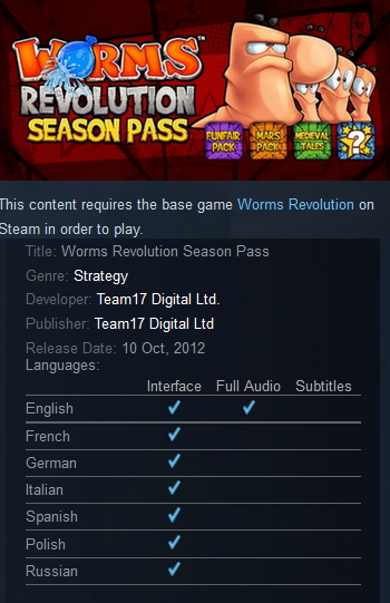 Worms Revolution Season Pass Steam - Click Image to Close